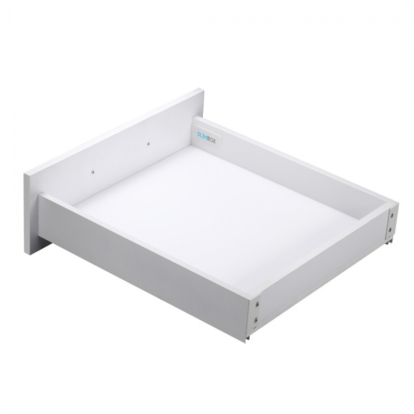 картинка Система ящиков Slimbox AKS L-450 H=90 белый SOFT CLOSE ДСП 16мм магазин SEFI являющийся официальным дистрибьютором в России  картинка Система ящиков Slimbox AKS L-450 H=90 белый SOFT CLOSE ДСП 16мм от магазина SEFI