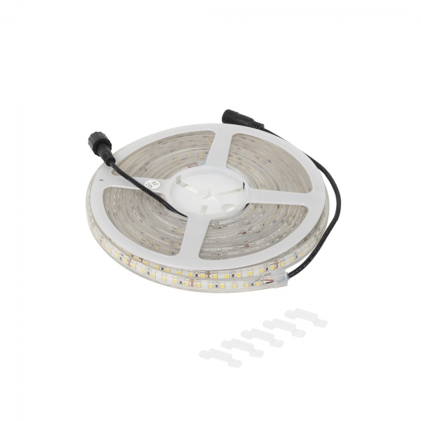 картинка Лента светодиодная термостойкая, подводная - 9,6W/m, 24V, 11мм, 2835, 120 д/м, IP68, нейтральный белый (4000К), 5м, AKS от магазина SEFI