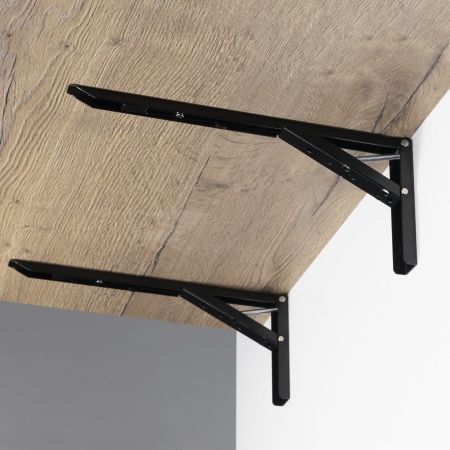 картинка Полкодержатель складной 350*135*30 черный AKS (Модель 2) от магазина SEFI