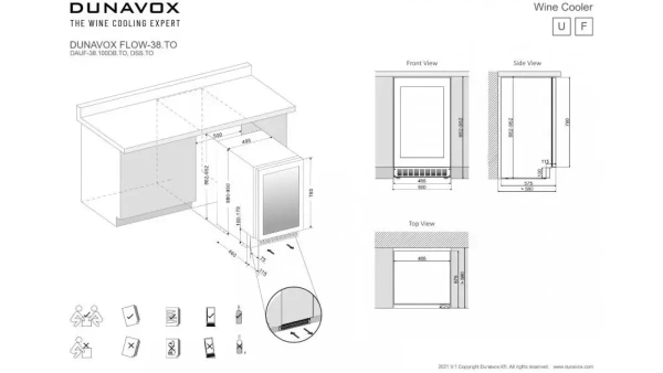 картинка Винный шкаф Dunavox DAUF-38.100DB от магазина SEFI