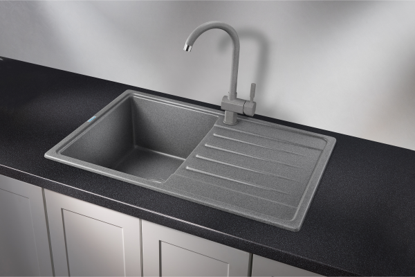 картинка Мойка Granula 7602, графит, СтандАРТ кварц от магазина SEFI