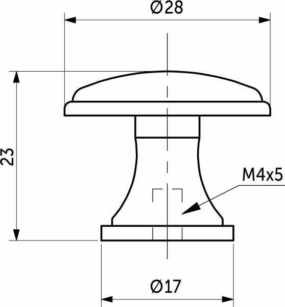 картинка Ручка меб. кнопка мет. FRESKA античный никель, AKS от магазина SEFI