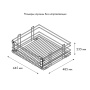 картинка Выдвижная корзина STANDART с фасадным креплением, ширина фасада 500 мм, цвет - хром от магазина SEFI