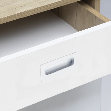 картинка Ручка меб. врезная мет. ENTRO 128 белый, AKS от магазина SEFI