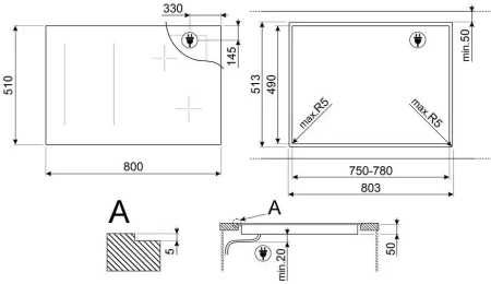 картинка Индукционная варочная панель Smeg SIM1864DG от магазина SEFI