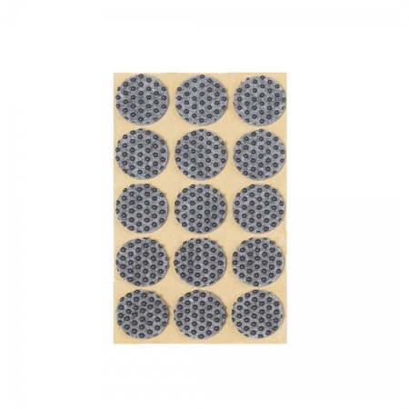 картинка Подкладка самоприлипающая фетровая прорезиненная d30мм (1упак.=15шт), серая, Folmag от магазина SEFI