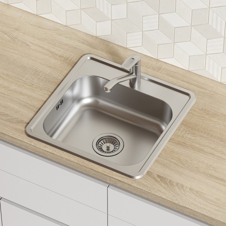 картинка Мойка, нержавеющая сталь, шелк, 485*485, Strit S, IDDIS, STR48S0i77 от магазина SEFI