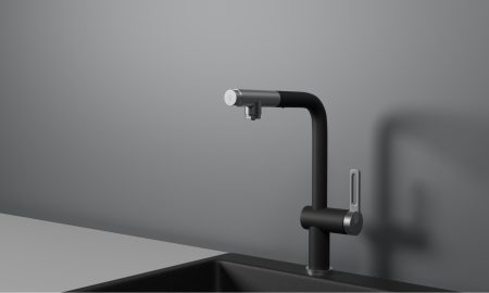 картинка Смеситель Granula GR-8169, АРКТИК (БЕЛЫЙ), с выдвижным изливом от магазина SEFI