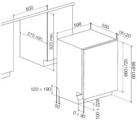 картинка Встраиваемая посудомоечная машина Fulgor Milano FDW 82103 от магазина SEFI