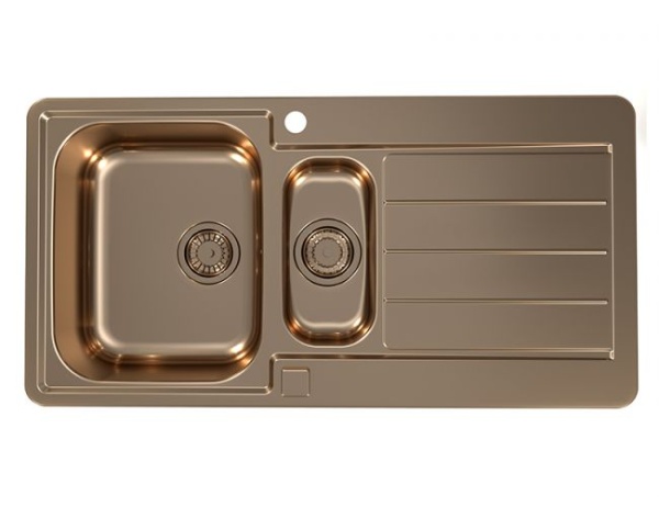 картинка Мойка Alveus LINE MONARCH 10 BRONZE 980X500 в компл. с выпуском без сифона, от магазина SEFI