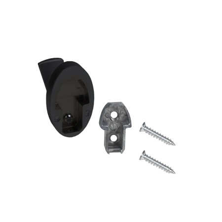 картинка Крючок меб. однорожковый мет. QUEEN черный матовый AKS магазин SEFI являющийся официальным дистрибьютором в России  картинка Крючок меб. однорожковый мет. QUEEN черный матовый AKS от магазина SEFI