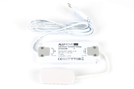 картинка Трансформатор Alumove Light UT12V/12W, с распред.коробкой на 12 разъемов MiniPlug, кабель 2м от магазина SEFI