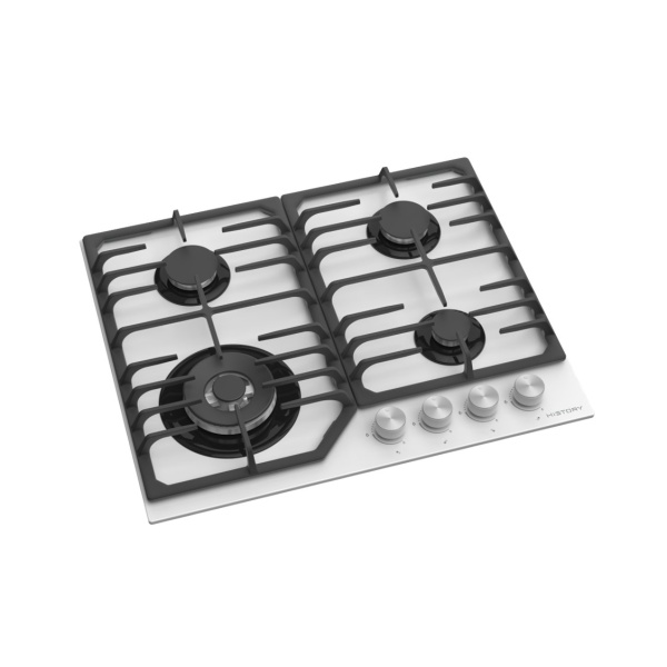 картинка Газовая варочная панель HiSTORY HGG 643C FWH, Белый кристалл от магазина SEFI