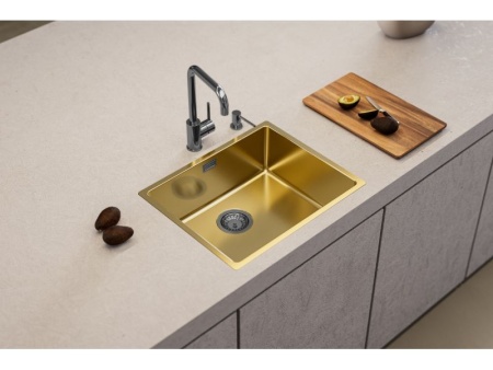 картинка Мойка Alveus KOMBINO 50 MONARCH GOLD SAT-90 542x442x195 U в комплекте с выпуском без сифона от магазина SEFI