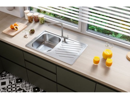 картинка Мойка ELEGANT 30 LEI 90 FI 810X510 в комплекте с сифоном 1130551, от магазина SEFI