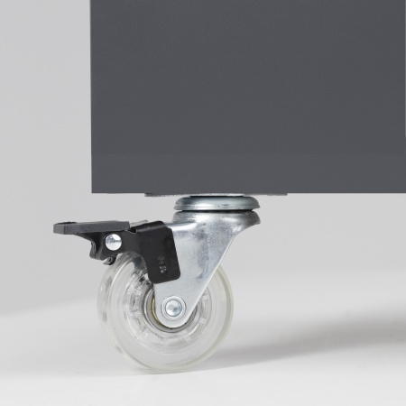 картинка Колесо меб. SHIFT d50 h67 с площадкой с торм., прозрачный AKS от магазина SEFI