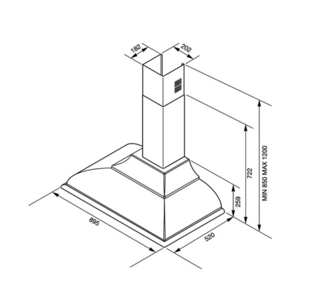 картинка Вытяжка Smeg KC19AOE от магазина SEFI