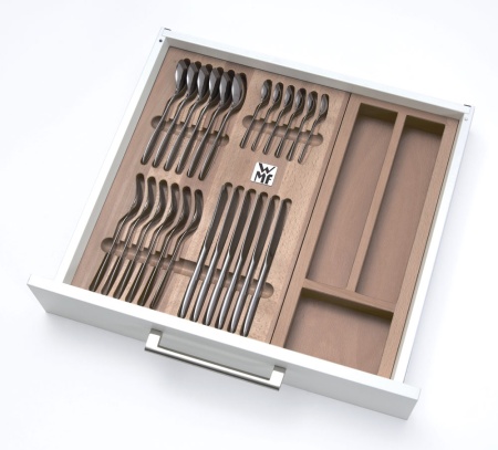 картинка Лоток с комплектом приборов WMF (24 предмета) в шкаф 600 Hettich 464*491*56, орех от магазина SEFI