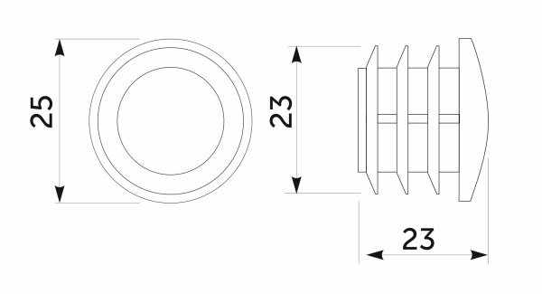 картинка Заглушка внутр. трубы d25 (507D) 0,8мм полушар, хром AKS от магазина SEFI