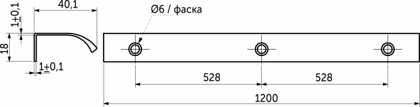 картинка Ручка меб. накладная алюм. MONBLAN 1056/1200 черный матовый, AKS от магазина SEFI