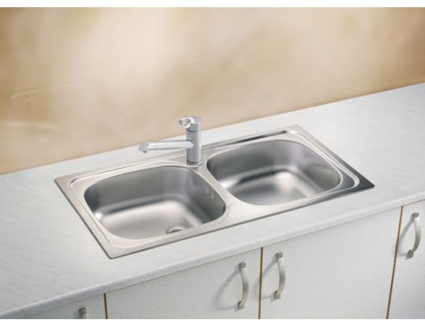 картинка Мойка BASIC 70 NAT-60 860X435 в комплекте с сифоном 1071240, от магазина SEFI