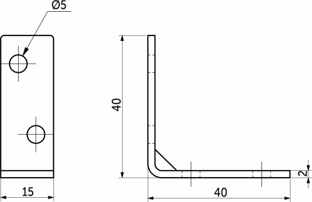 картинка Уголок металлический FSC-04 40х40х15 (2,0), белый цинк (уп/100шт) AKS от магазина SEFI
