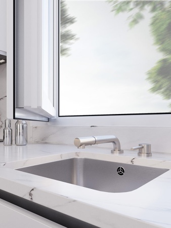 картинка Смеситель для кухни, EMAR ЕС - 7027, цвет Satin от магазина SEFI