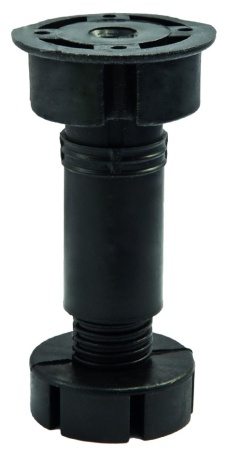 картинка Опора кухонная пласт. h100 трехсоставная с обрезанным верхом, черный (1уп=400шт) LEBA от магазина SEFI