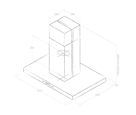 картинка Вытяжка ELICA SPOT PLUS ISLAND IX/A/90 от магазина SEFI