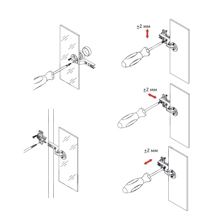 картинка Петля д/стекла внутренняя с пружиной h0 slide-on AKS (круглая заглушка хром) от магазина SEFI