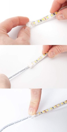 картинка Разъем для соединения LED ленты шириной 8мм и кабеля 22-18 AWG, белый от магазина SEFI