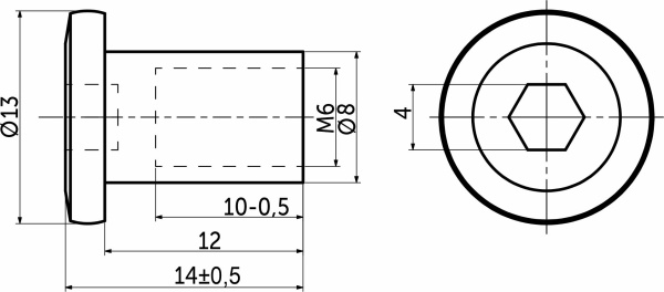 картинка Гайка Ericson М6*12*13 белый цинк (уп/1тыс.шт) AKS от магазина SEFI