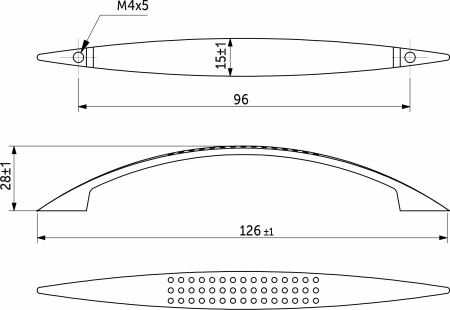 картинка Ручка меб. скоба мет. UN88 96 хром AKS от магазина SEFI
