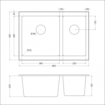 картинка Мойка EMAR 2665.PL, цвет Морион от магазина SEFI