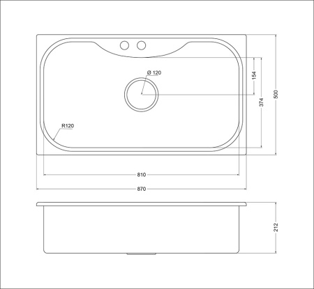 картинка Мойка Oulin 330, поверхность сатин от магазина SEFI