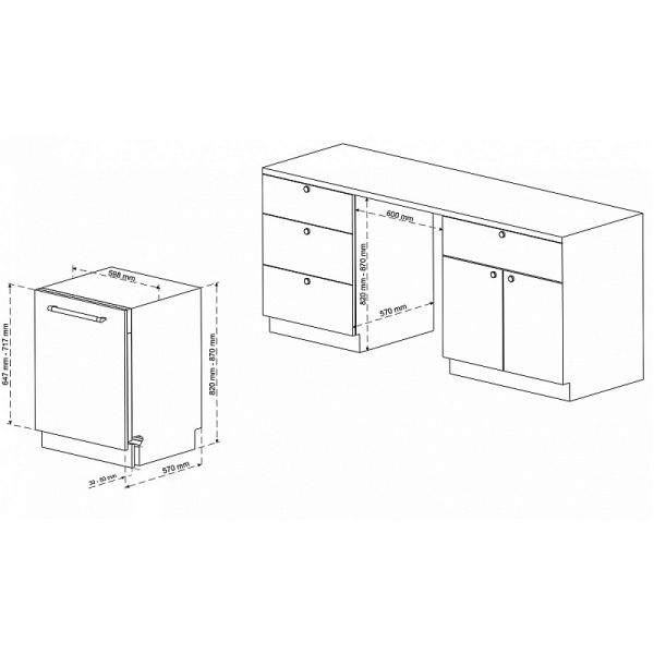 картинка Посудомоечная машина Korting KDI 60488 от магазина SEFI