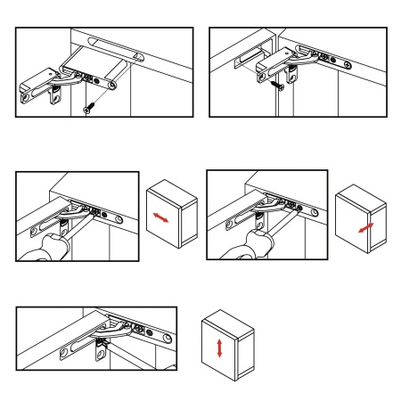 картинка Петля скрытая с доводчиком 20 kg SMART AKS 3D (саморезы) (компл.-2шт.) от магазина SEFI