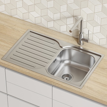 картинка Мойка с сифоном арт. S11UPS0i84, нерж. сталь, шелк, 780*480, Strit S, IDDIS, STR78SDi77S от магазина SEFI