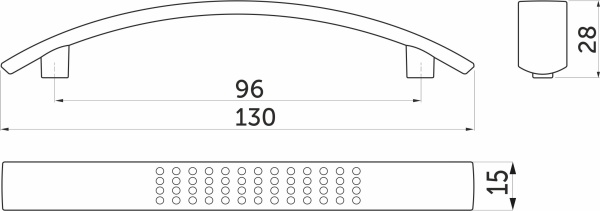 картинка Ручка меб. скоба мет. UN87 96 хром, AKS от магазина SEFI
