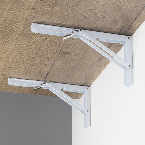 картинка Полкодержатель складной 400 белый AKS (Модель 1) от магазина SEFI