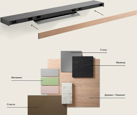 картинка Полка Falmec 90 см панелируемая KACL.457#NF от магазина SEFI
