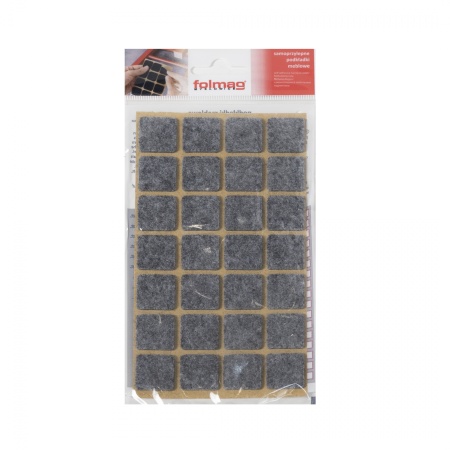 картинка Подкладка самоприлипающая фетровая 20х20мм (1лист-28шт) серая Folmag от магазина SEFI