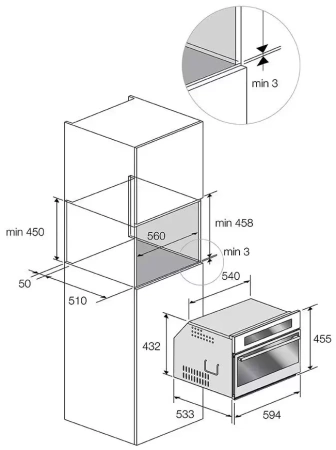 картинка Встраиваемая микроволновая печь Fulgor Milano FCMO 4507 TM X от магазина SEFI