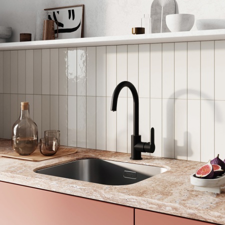 картинка Смеситель для кухни с каналом для фильтрованной воды, черный, Cuba, IDDIS, CUBBLFJi05 от магазина SEFI