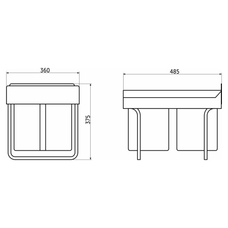 картинка Мусорные контейнеры выдвижные 400 (2*15LT), серый AKS от магазина SEFI