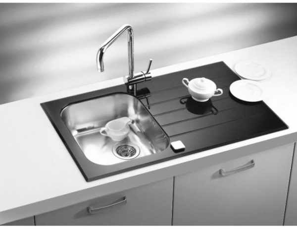 картинка Мойка GLASSIX 10 (Цвет под заказ) 860X5001X  в компл.с сифон 1127251 от магазина SEFI