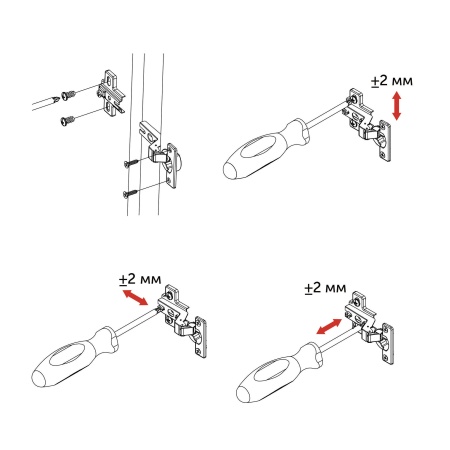 картинка Петля мини полунакладная с пружиной 38мм h0 slide-on AKS (еврошурупы) от магазина SEFI