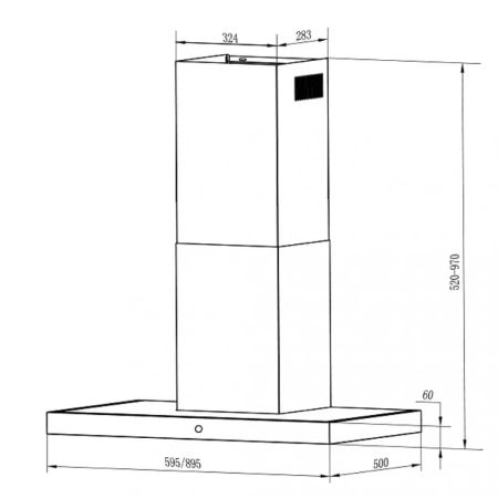 картинка Вытяжка MAUNFELD TSH 60 нержавеющая сталь от магазина SEFI