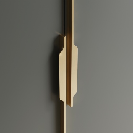 картинка Ручка меб. скоба алюм. ANDROMEDA 1056/1200 матовое браш золото, AKS (правая) от магазина SEFI