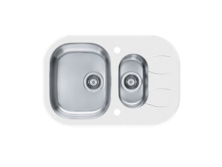 картинка Мойка Alveus WAVE 30 белый 760x5001+1/2, в комплекте с сифоном 1077134 от магазина SEFI